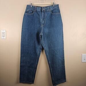 Lands' End Vintage Deadstock Mom Denim Blue  Jeans Size 14